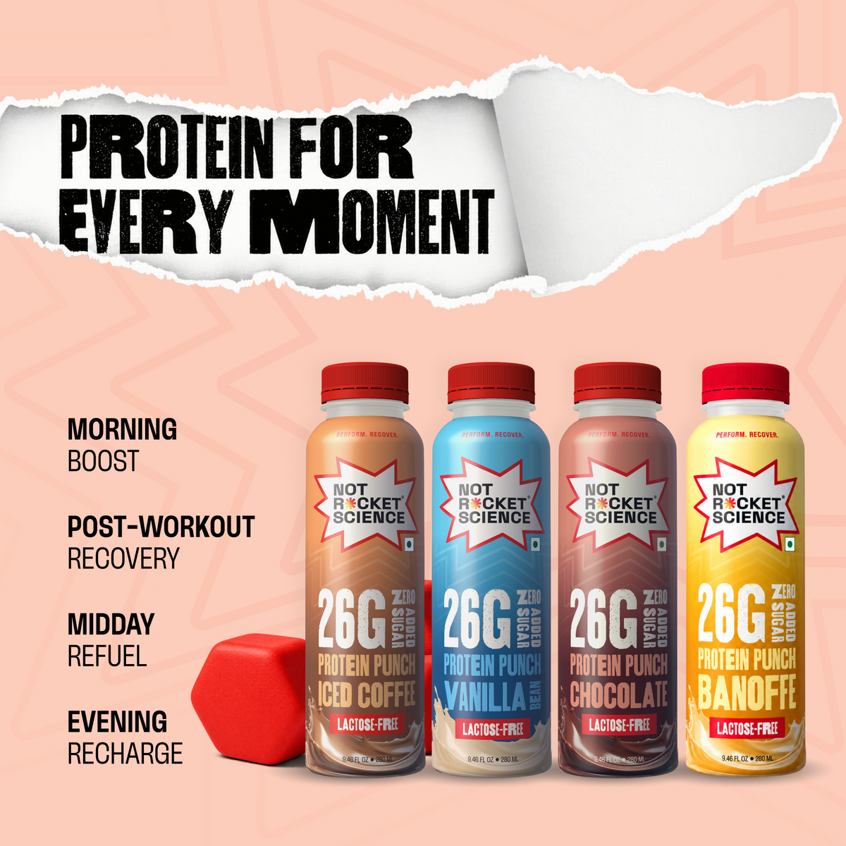 Protein Shake Variety Pack (Coffee, Vanilla, Chocolate & Banoffe – 26g Protein)