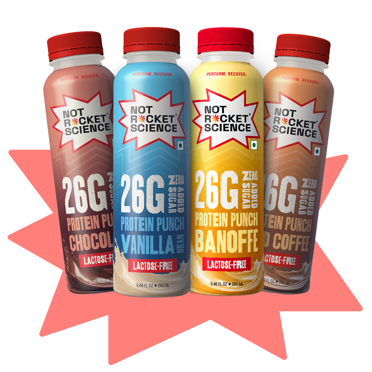 Protein Shake Variety Pack (Coffee, Vanilla, Chocolate & Banoffe – 26g Protein)