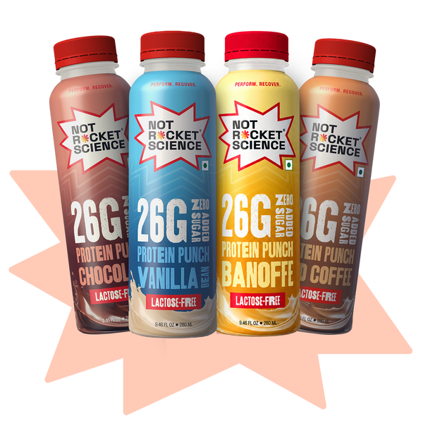 Protein Shake Variety Pack (Coffee, Vanilla, Chocolate & Banoffe – 26g Protein)