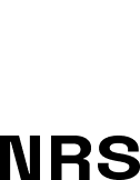 A white asterisk symbol on a black background with a text NRS